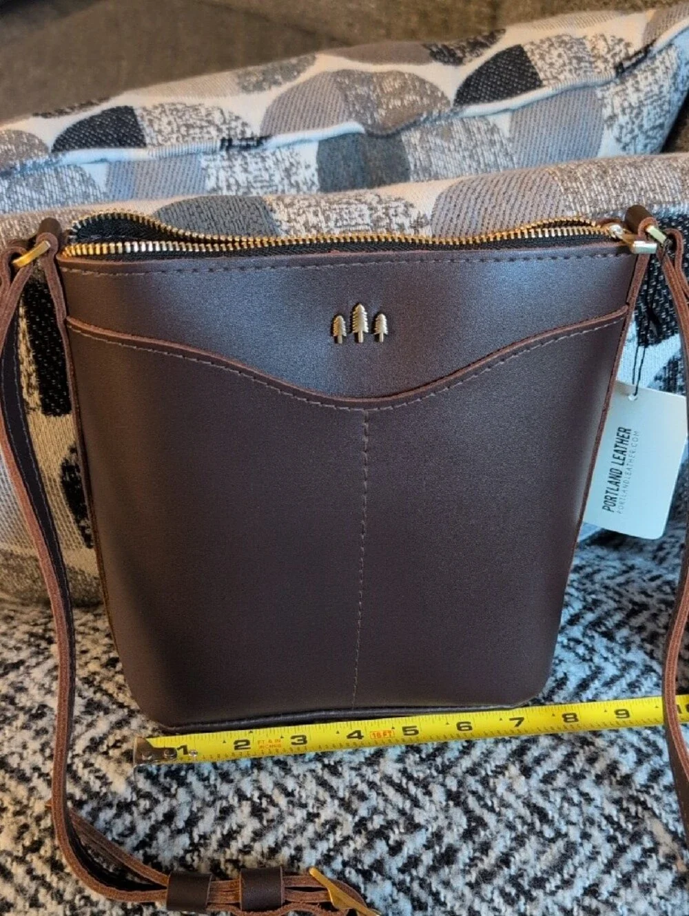 Portland Leather Grizzly Cypress Crossbody Bag NWT